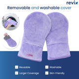 Funda de felpa minky suave que envuelve las manoplas REVIX.