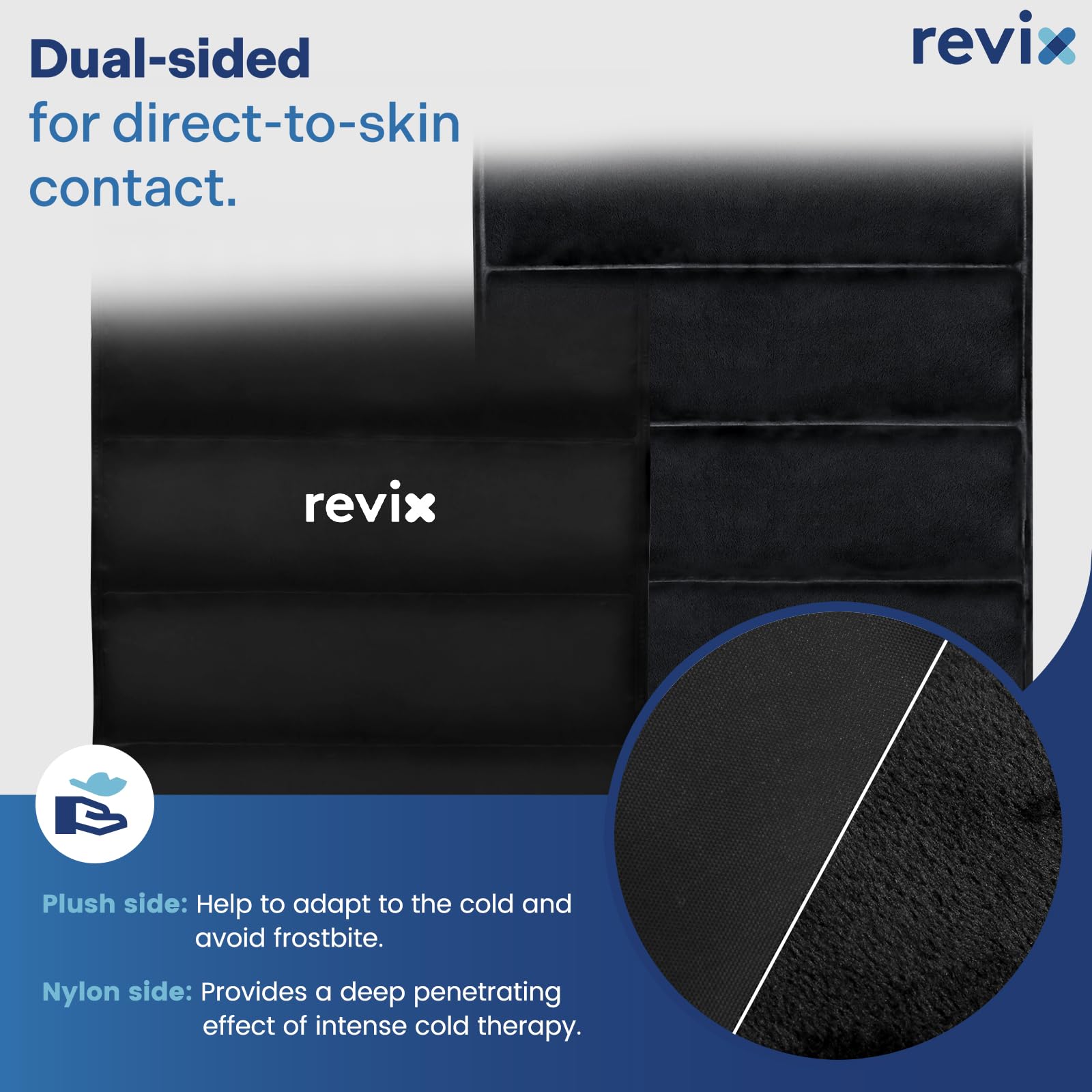 REVIX gel de bajo punto, permanece flexible para mayor comodidad.