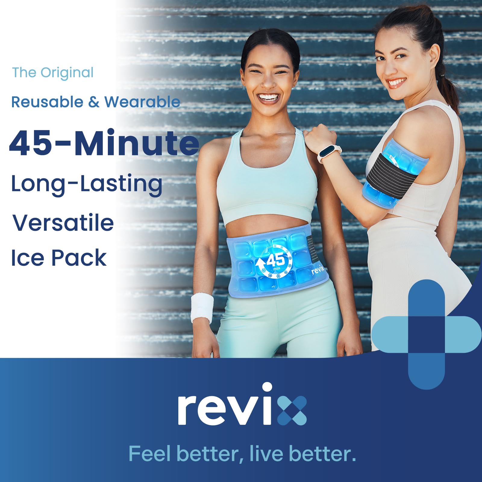 REVIX gel blando y conformable, se adapta a rodilla o espalda