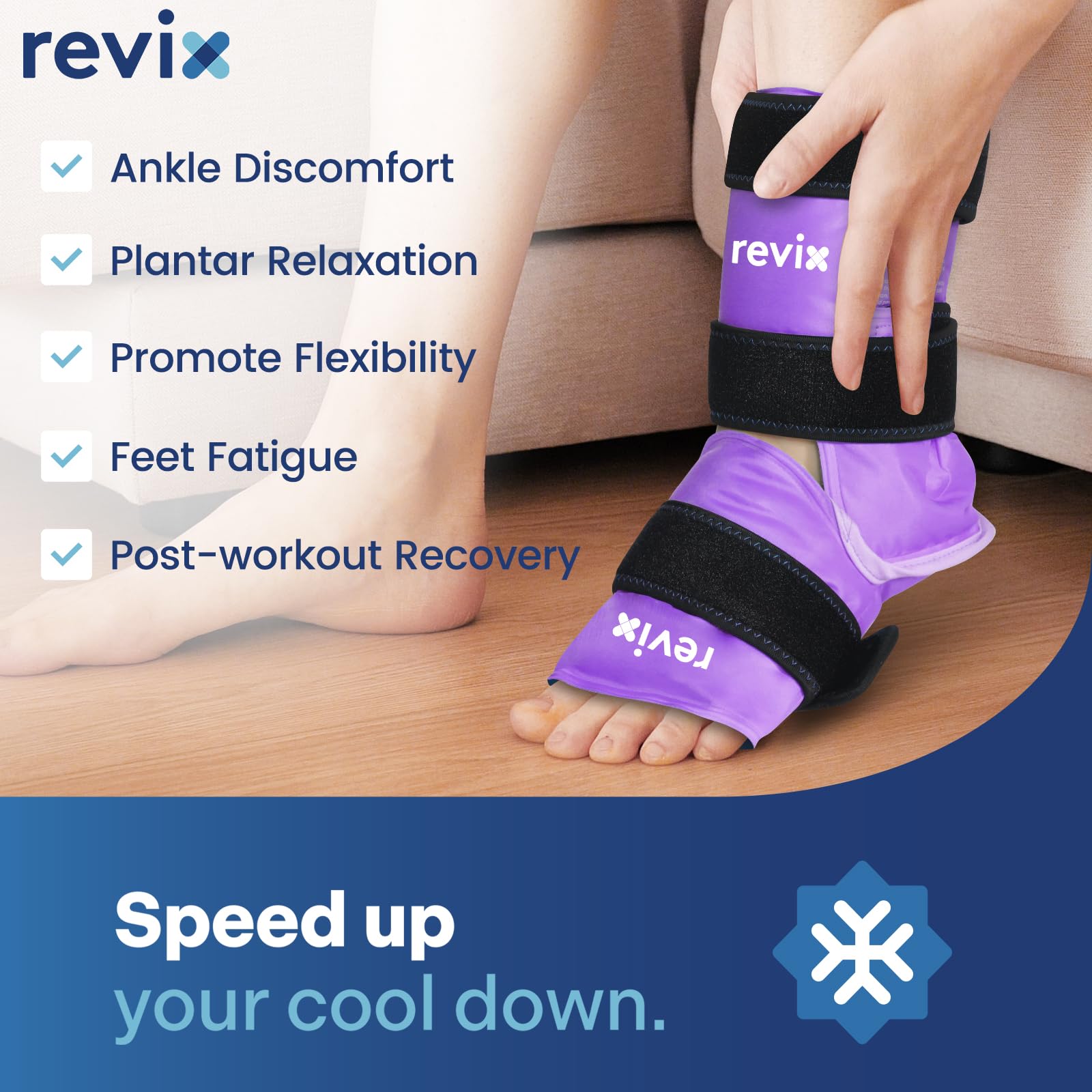 REVIX gel de alta densidad mantiene frío estable tras la congelación.