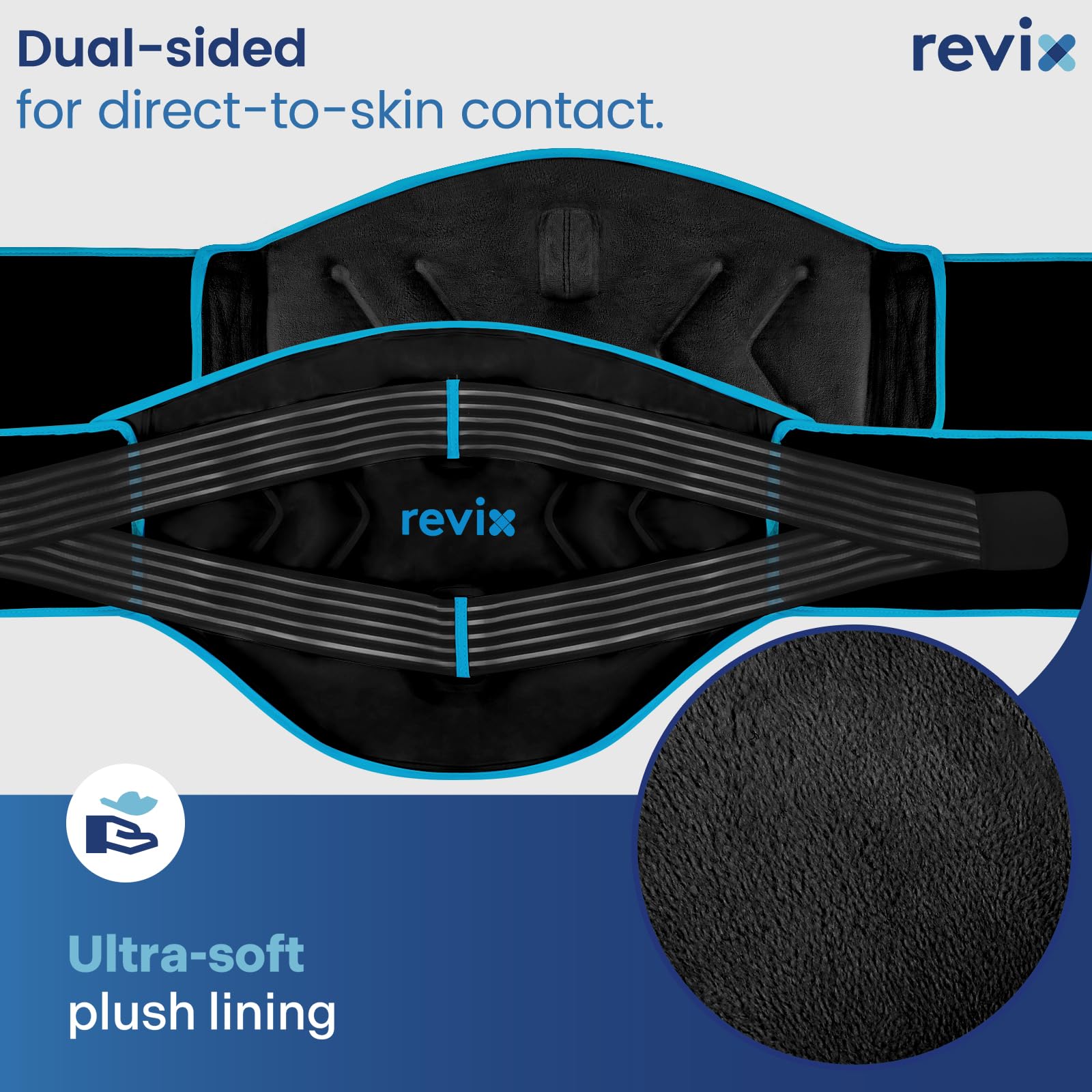 REVIX gel flexible se adapta y mantiene frío al congelarse.