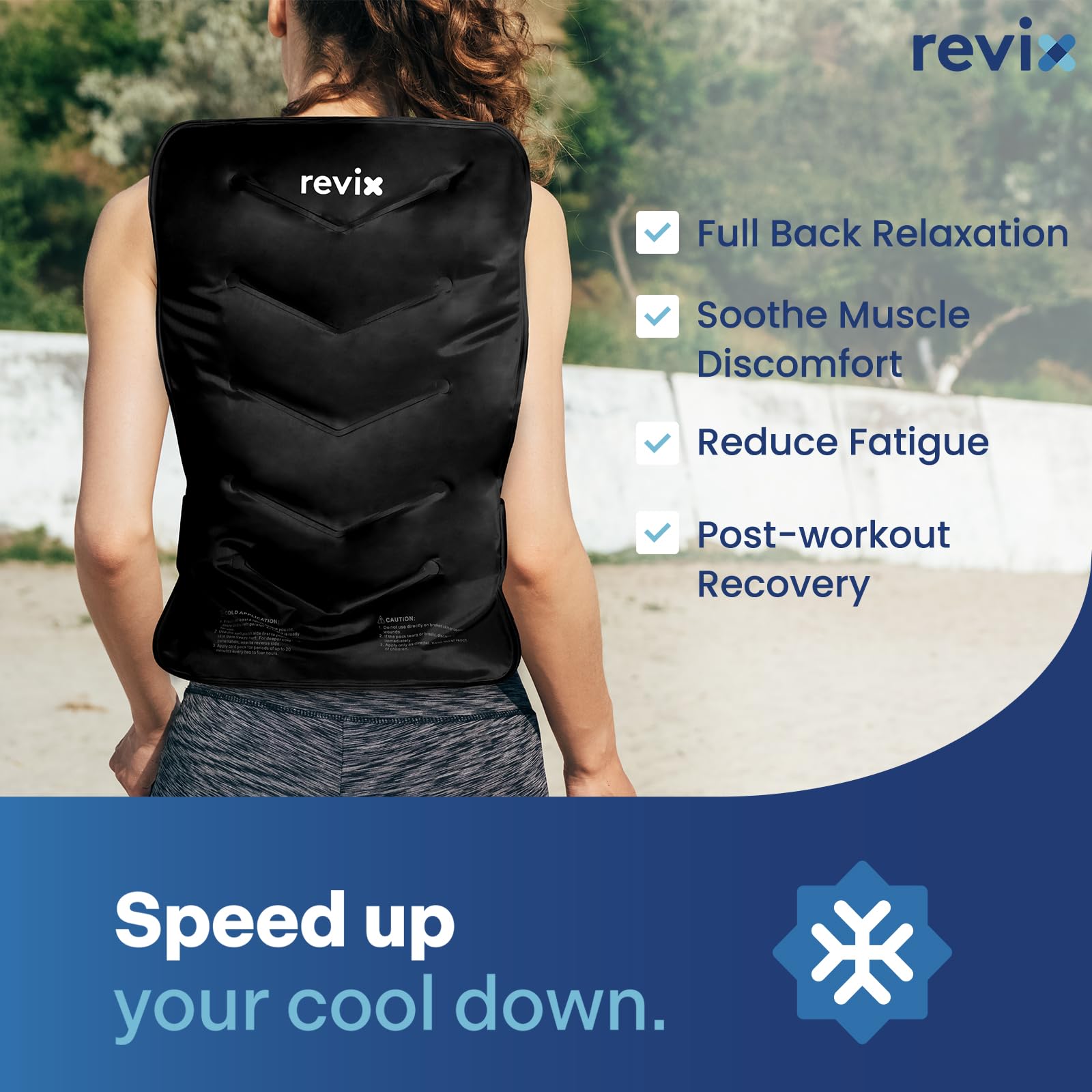 REVIX gel flexible mantiene frío y se adapta a contornos corporales