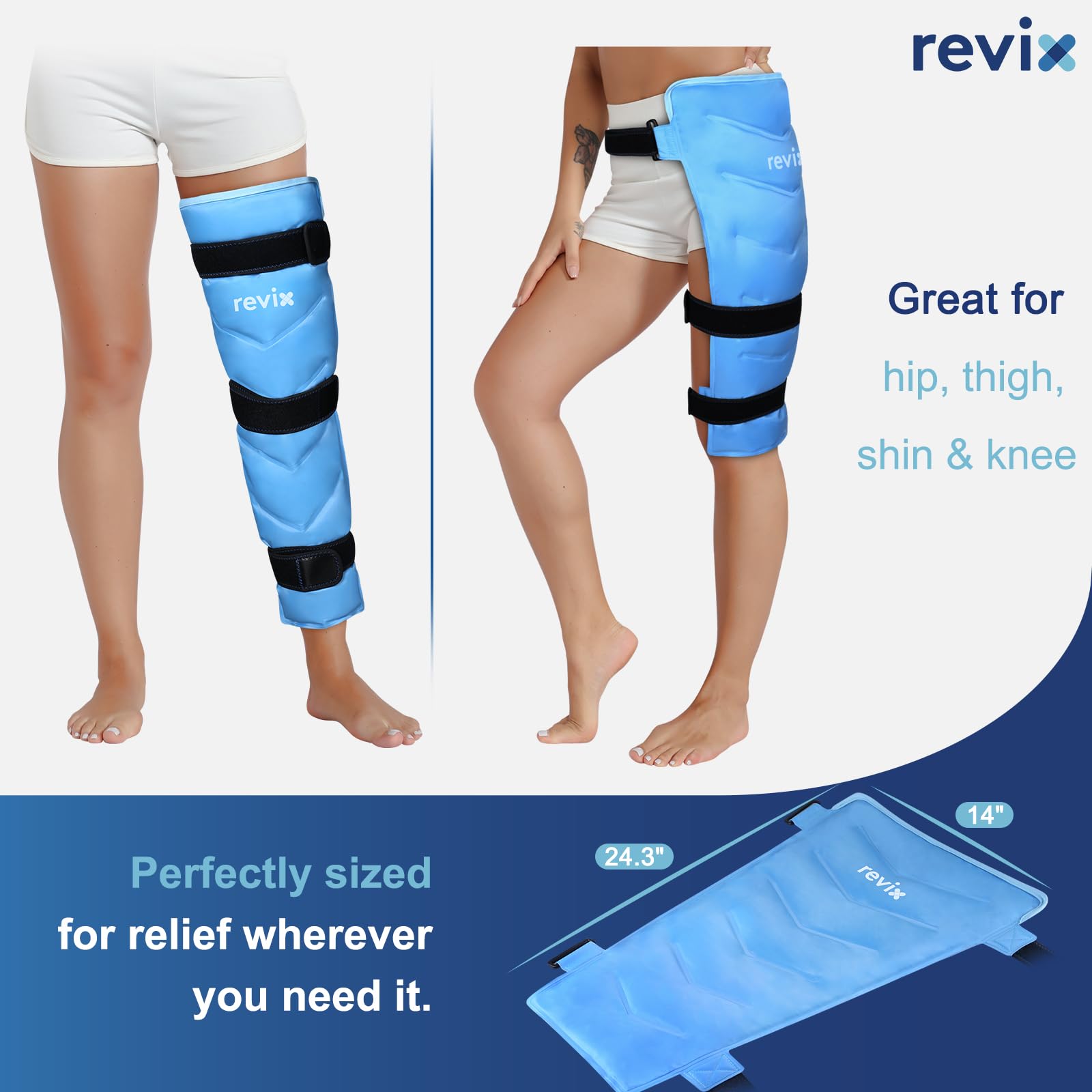 REVIX gel flexible que mantiene temperatura fría por más tiempo.