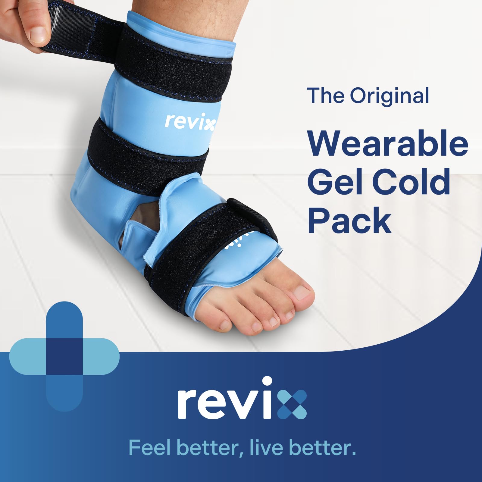 REVIX gel frío para pie y tobillo, diseño ergonómico