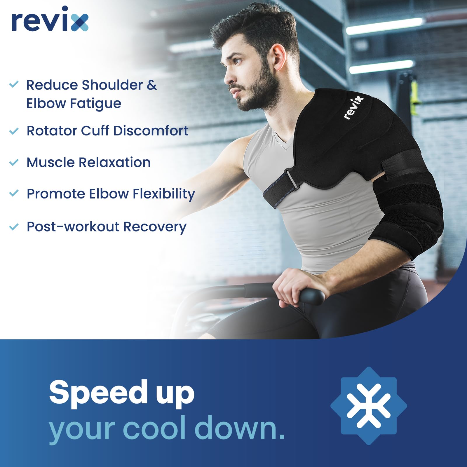 REVIX Gel suave y flexible se adapta a la anatomía para mayor contacto.