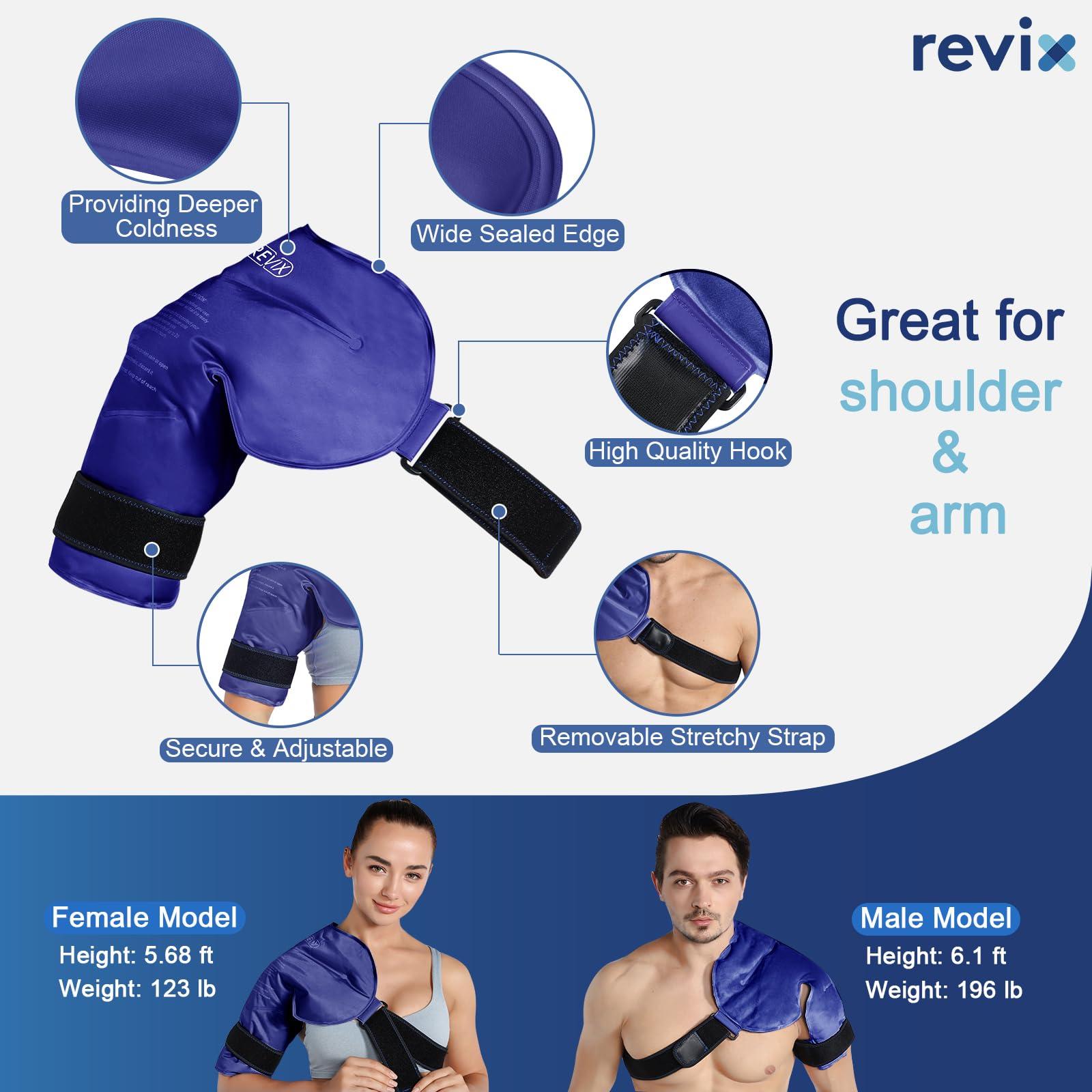 REVIX tejido nylon cubre hombro para uso prolongado