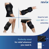 REVIX gel flexible para rodilla, enfriamiento prolongado para mayor confort.