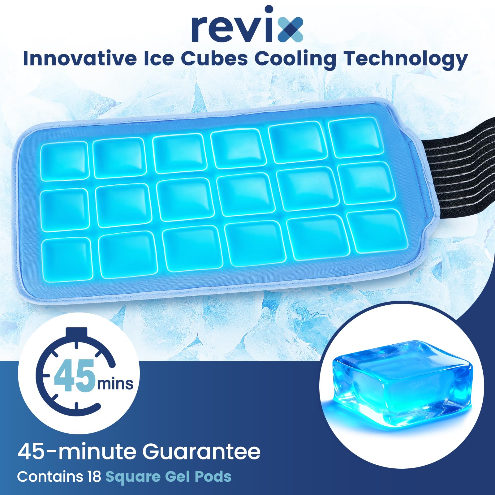 REVIX paquete de hielo espalda, cobertura amplia para comodidad diaria