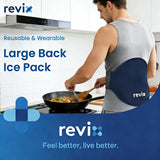 REVIX: dos paquetes de gel reutilizables, flexibles para enfriamiento continuo.