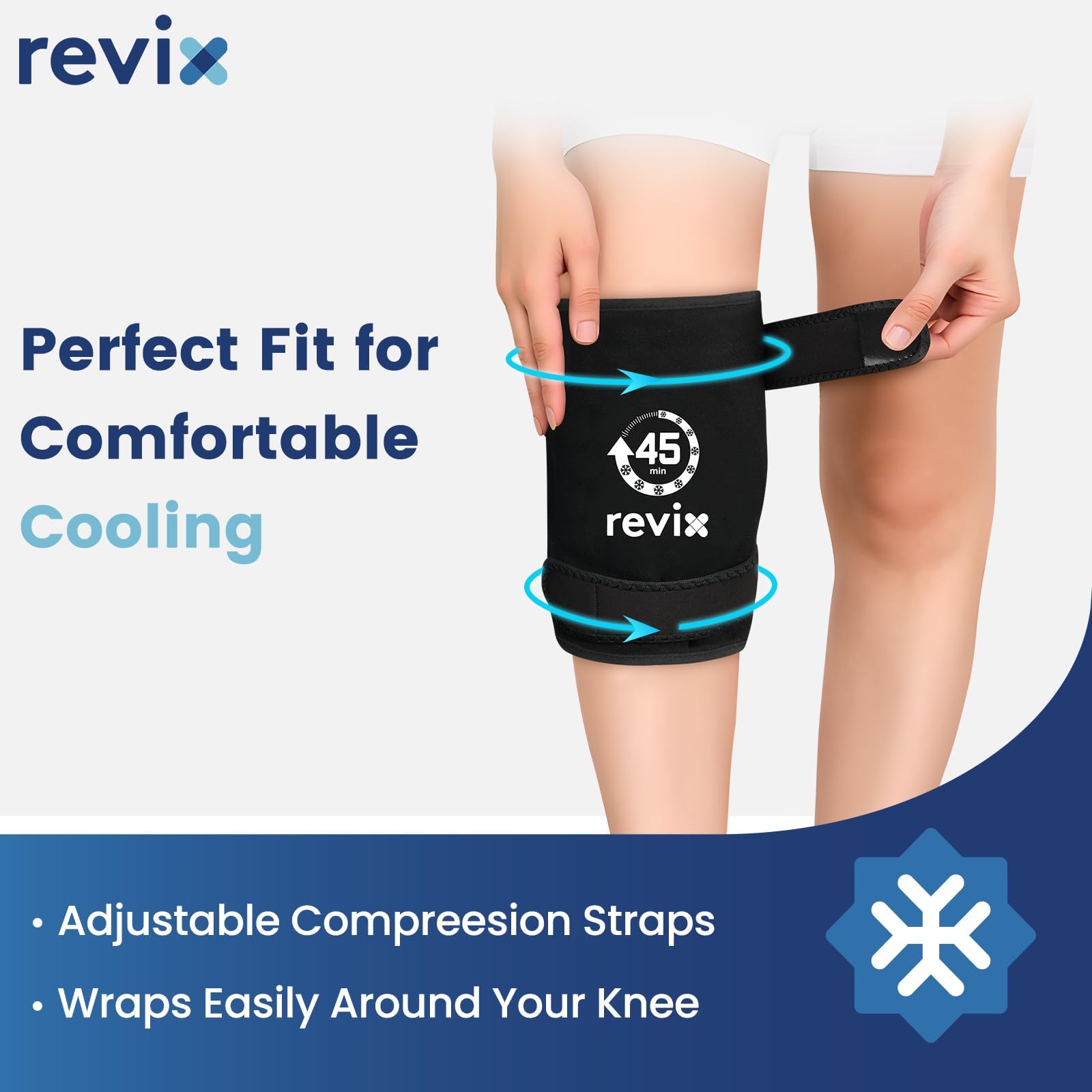REVIX recuperación deportiva de rodilla con terapia de frío práctica