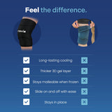 REVIX rodilla reutilizable mantiene la flexibilidad incluso congelada.