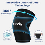 REVIX rodilla disponible en tallas M, L y XL para ajuste personalizado.