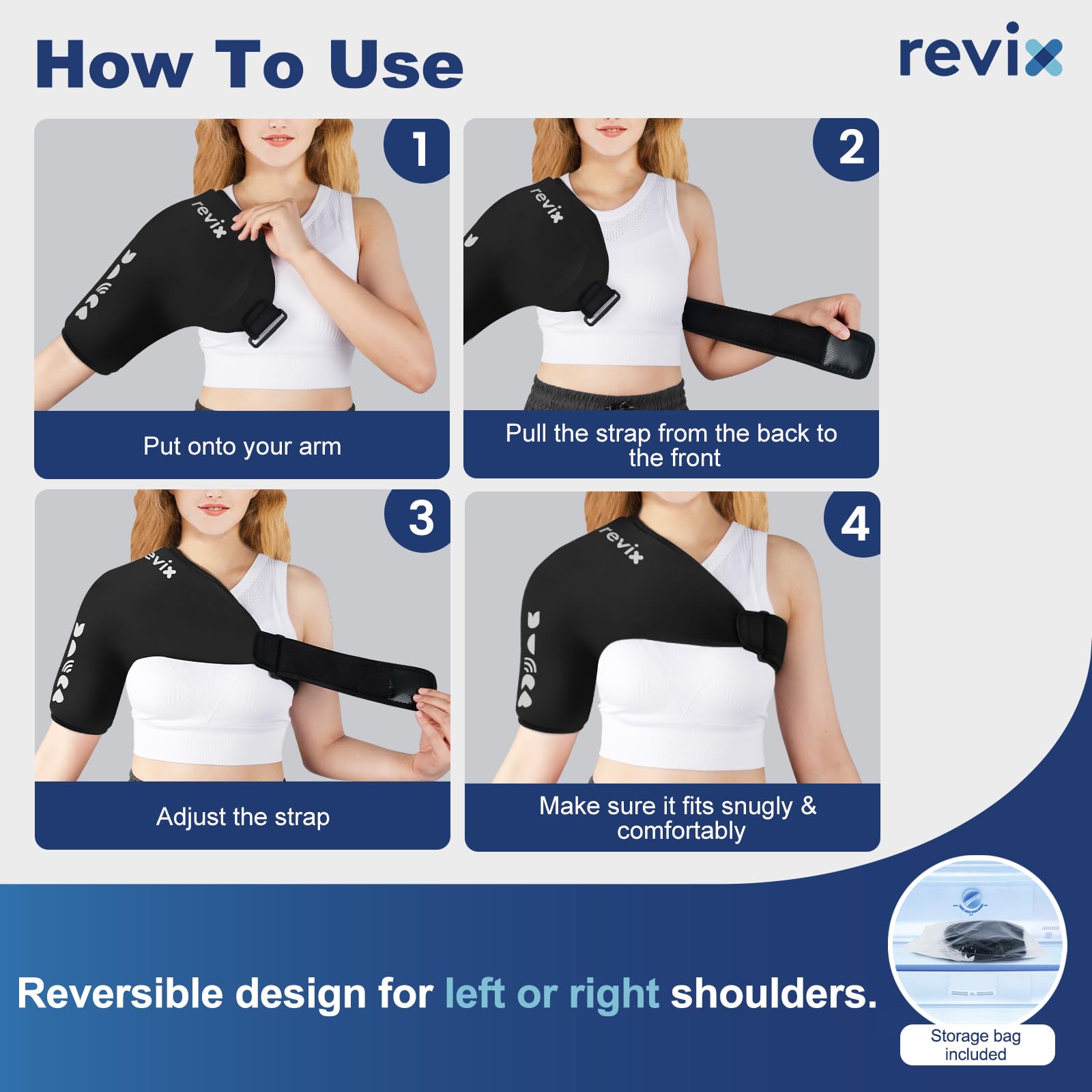 REVIX tallas estandar-XL se adaptan a diferentes cuerpos para mayor comodidad.