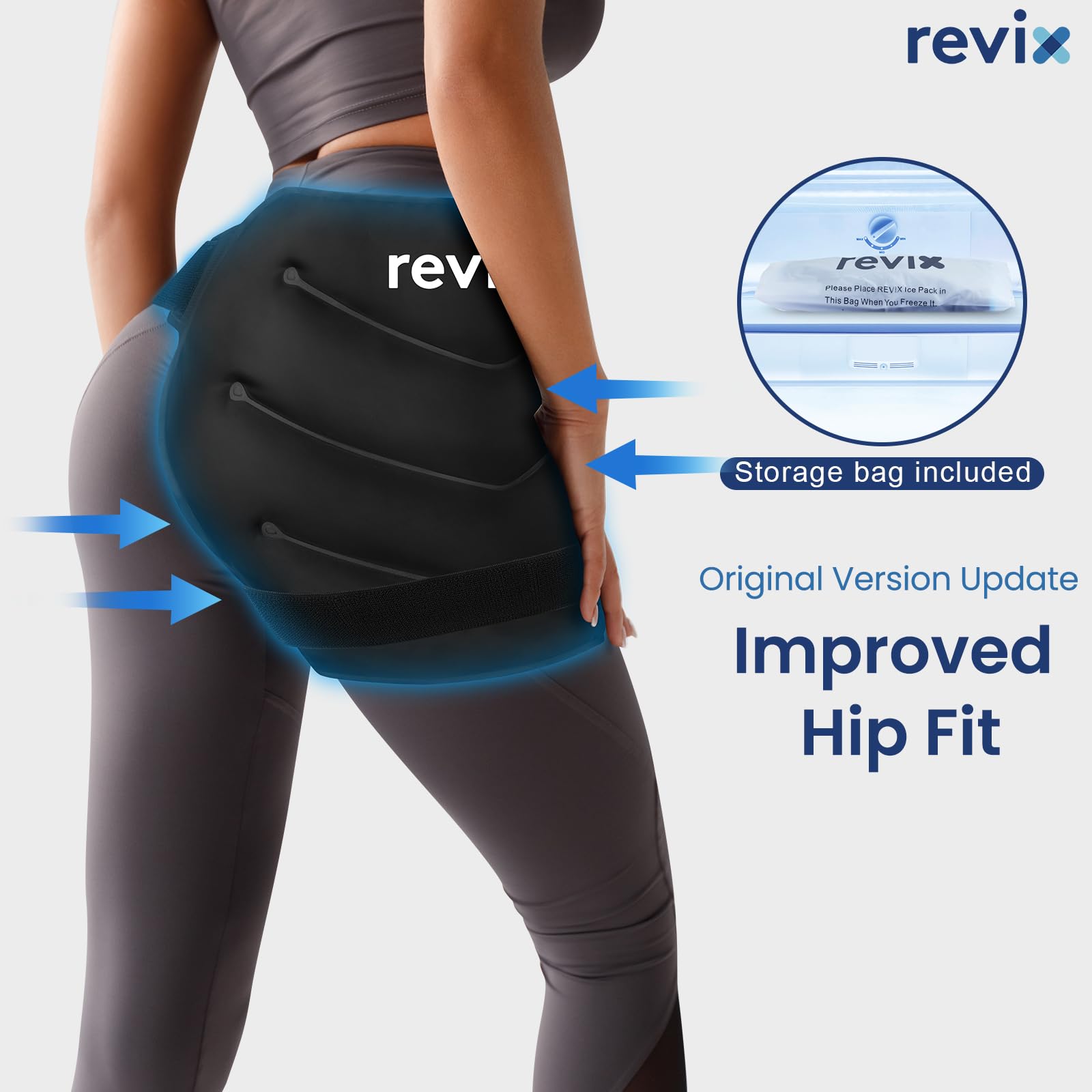 REVIX solución de terapia fría para dolor muscular leve y confort diario.