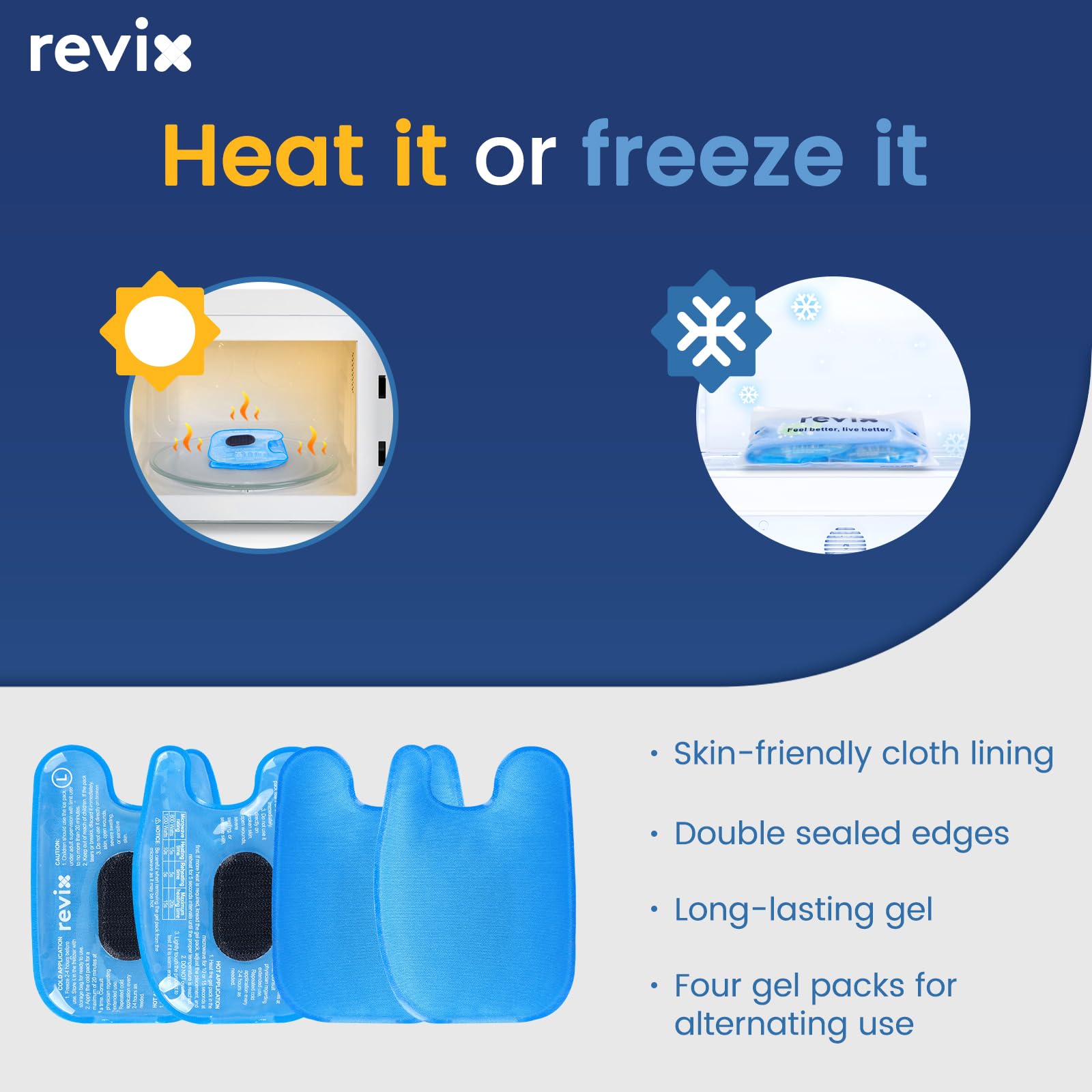 REVIX terapia de frío y calor para comodidad facial en casa.