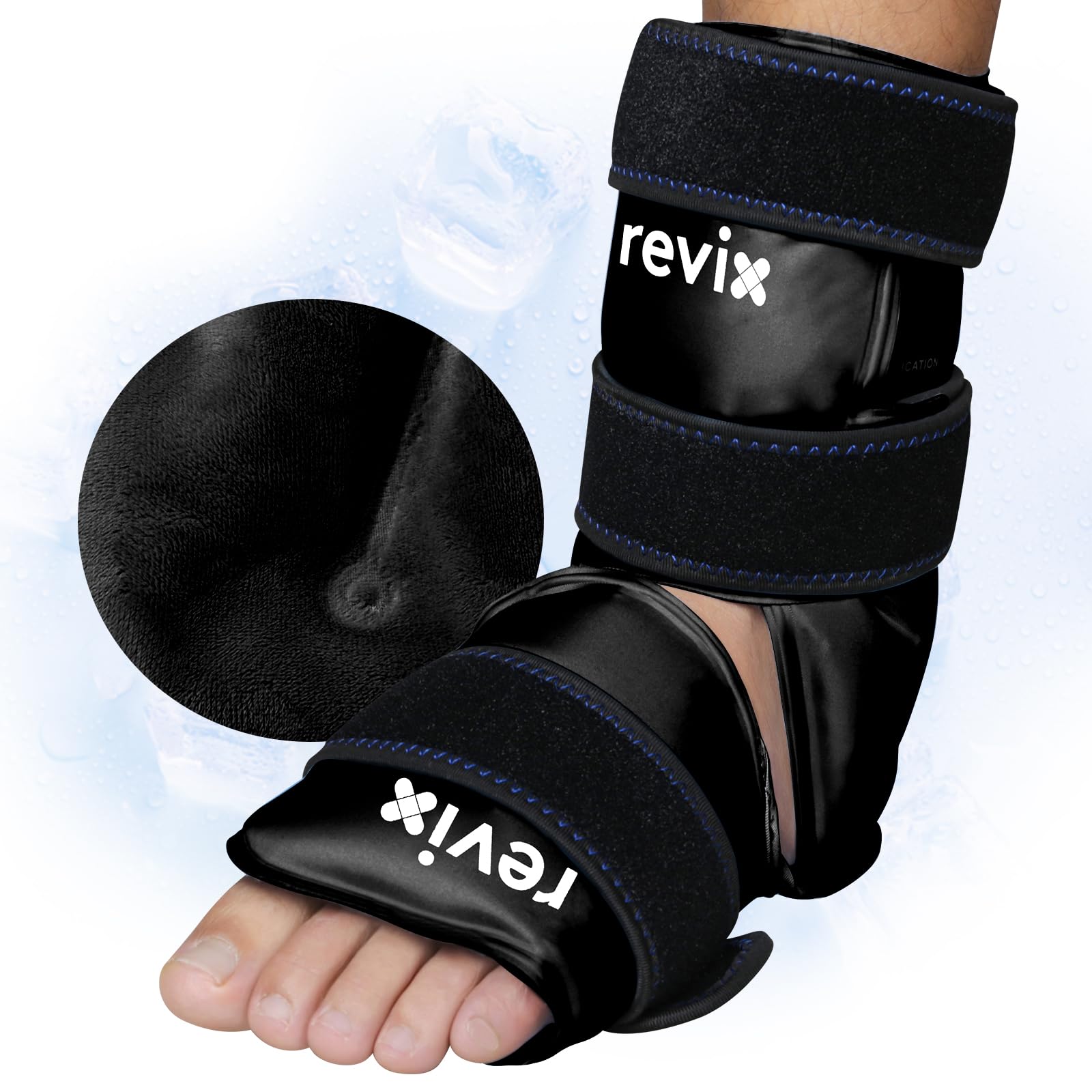 REVIX funda para tobillo y pie con cobertura total para alivio cómodo tras entrenamiento