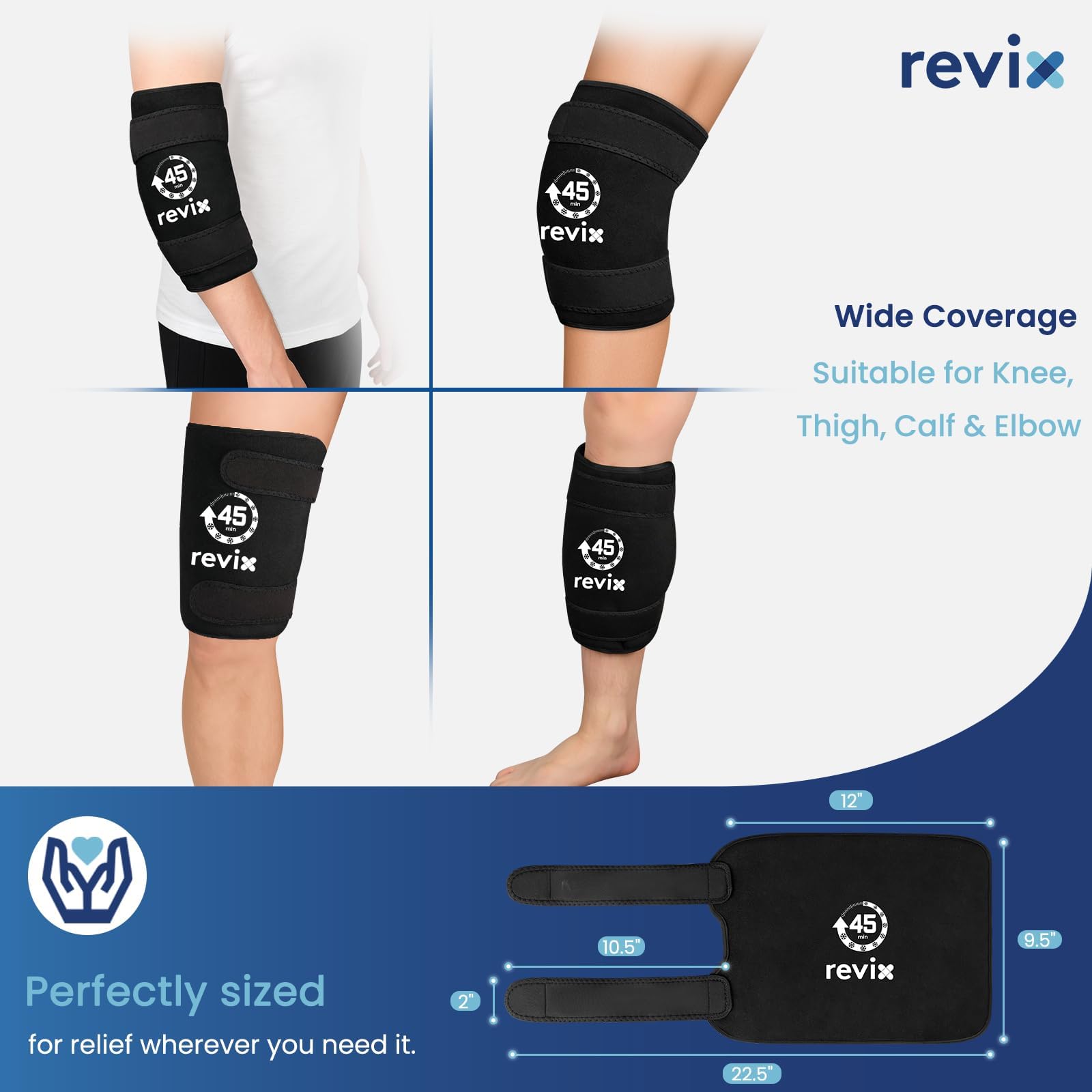 REVIX uso diario para rodilla y muslo con confort durante la rutina