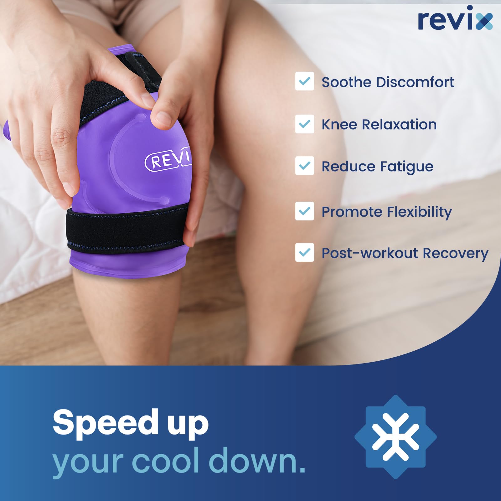 REVIX uso universal para rodilla izquierda o derecha y otras áreas