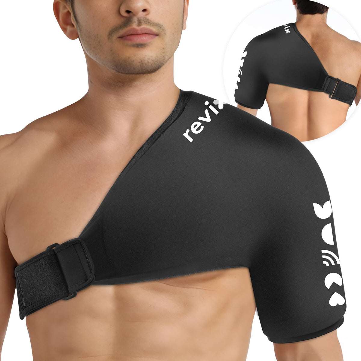 REVIX XL hombro compresa gel: enfriamiento localizado para mayor comodidad.