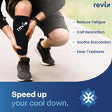REVIX XL Shin Splints Ice Pack compresión-alta para enfriamiento rápido tras la actividad.