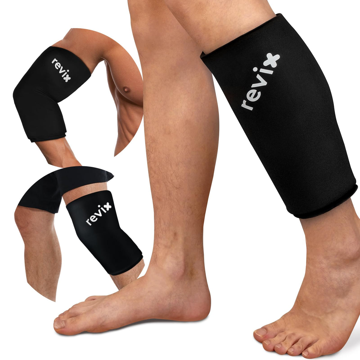 REVIX XL Shin Splints Ice Sleeve cobertura-360 para mayor comodidad durante el entrenamiento.