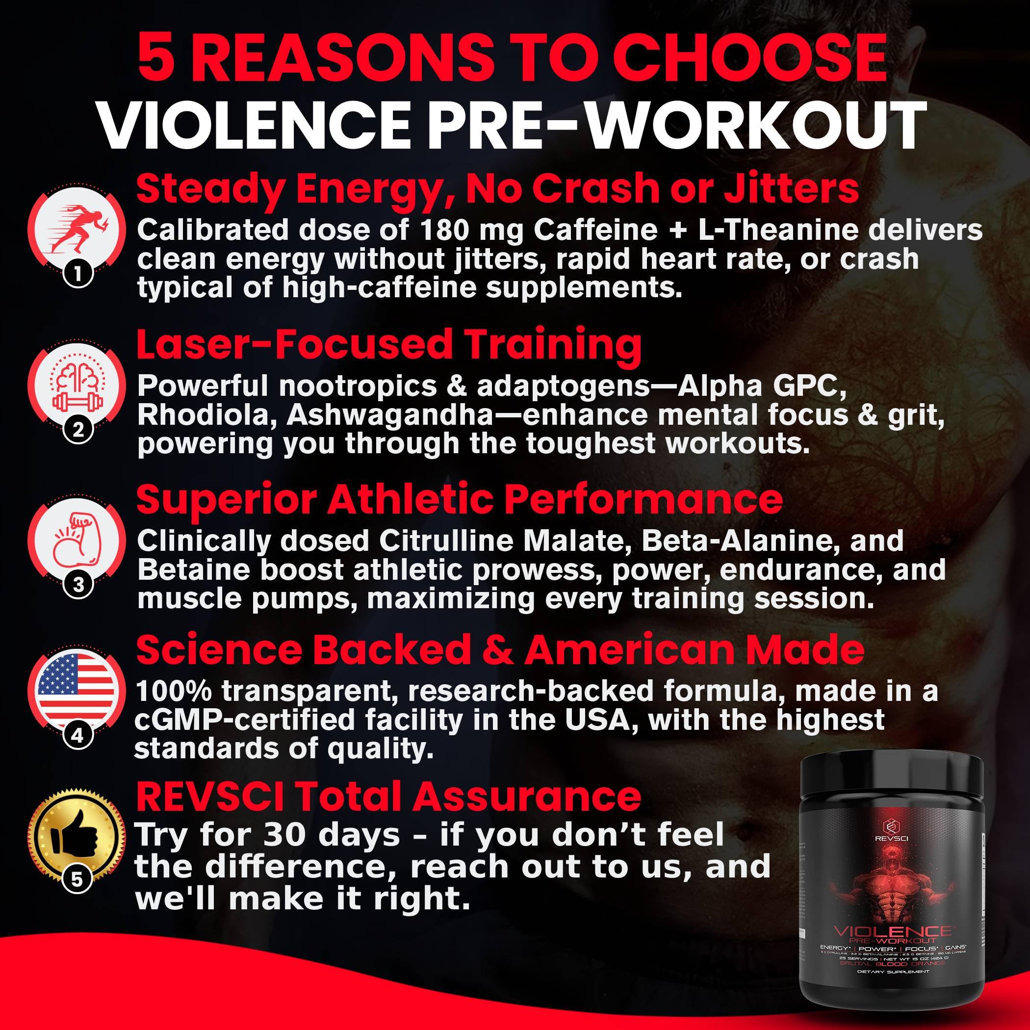 Revolution Science Violencia Preentrenamiento bote con dosificación para entrenamiento eficiente