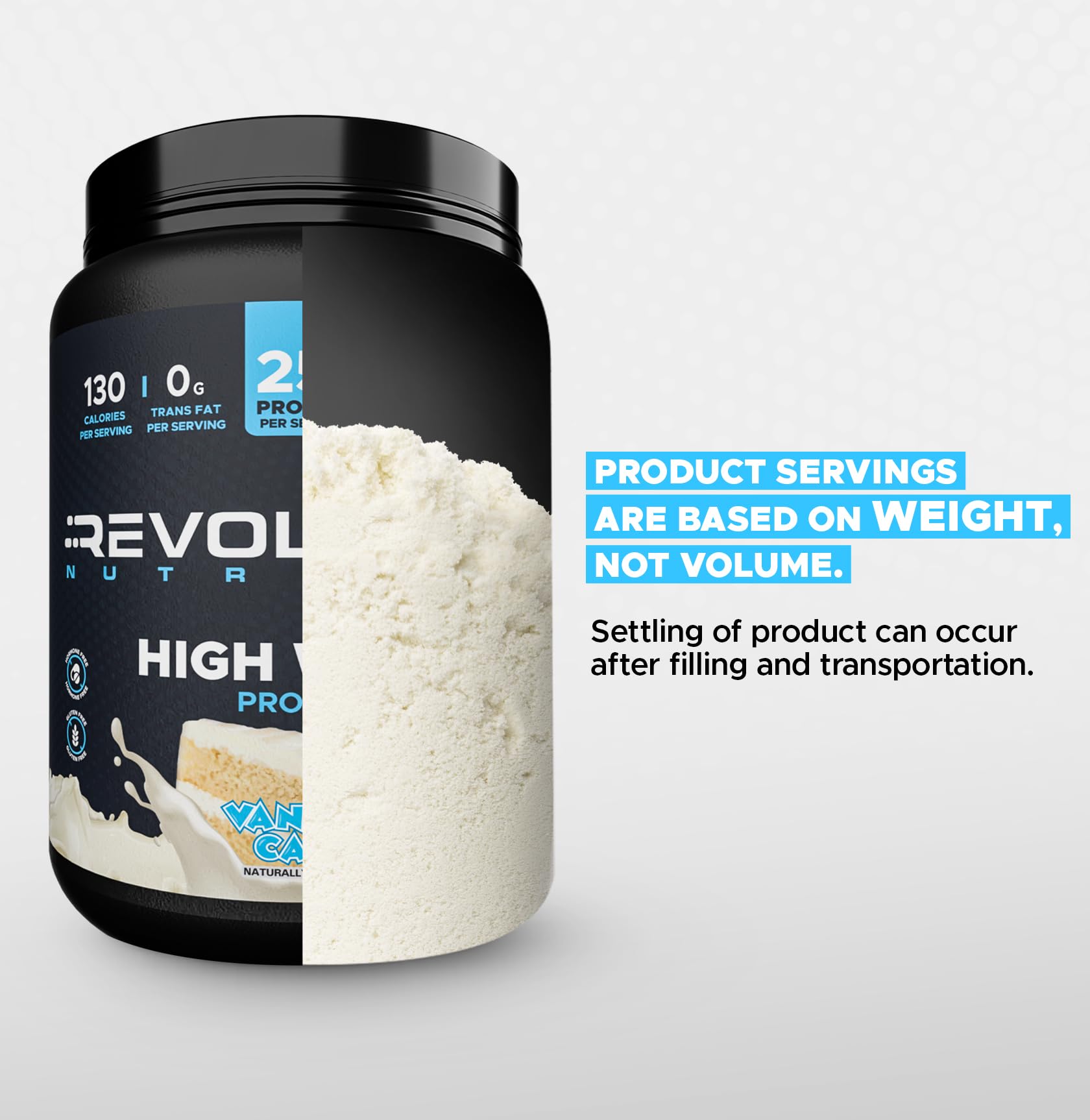 Revolution Nutrition High Whey, 25 g de proteína por porción