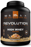 Revolution Nutrition High Whey: bote y porción para planificar la ingesta proteica diaria