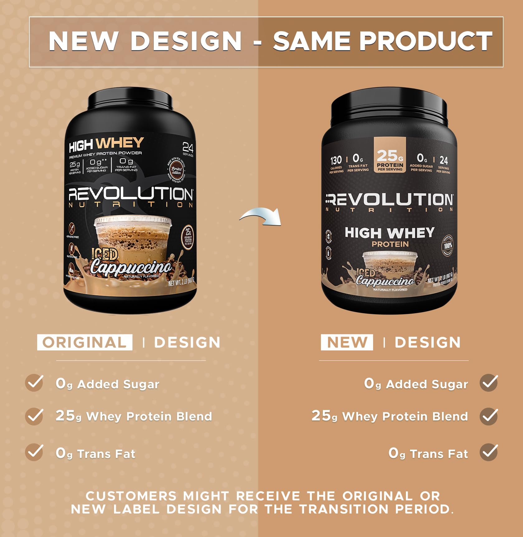 Revolution Nutrition High Whey: cucharada de 25 g de proteína.