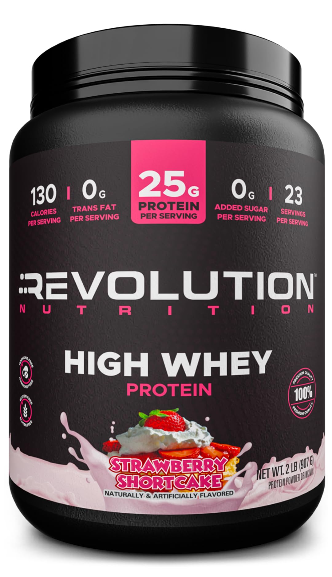 Revolution Nutrition High Whey: cucharada muestra 25 gramos proteína para snack post entrenamiento
