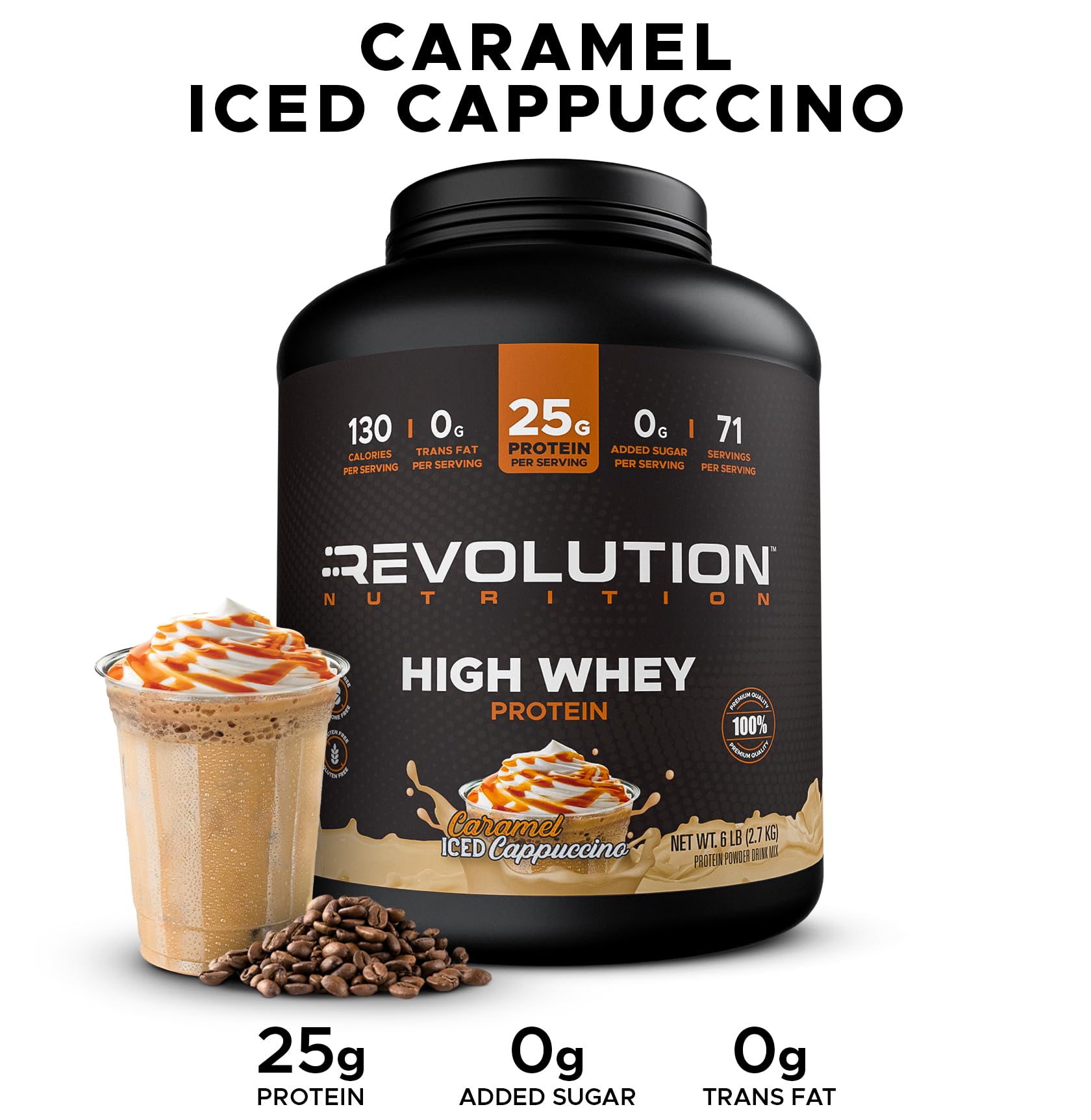 Revolution Nutrition High Whey: etiqueta sin gluten para dietas sensibles