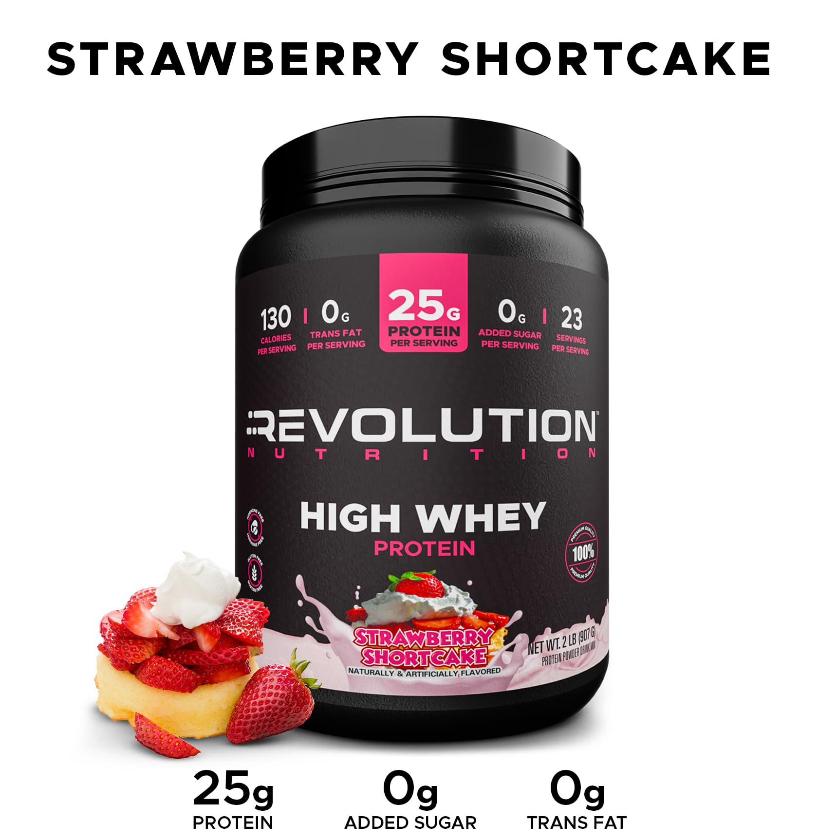 Revolution Nutrition High Whey: sabor fresa-bizcocho para disfrutar sin culpa