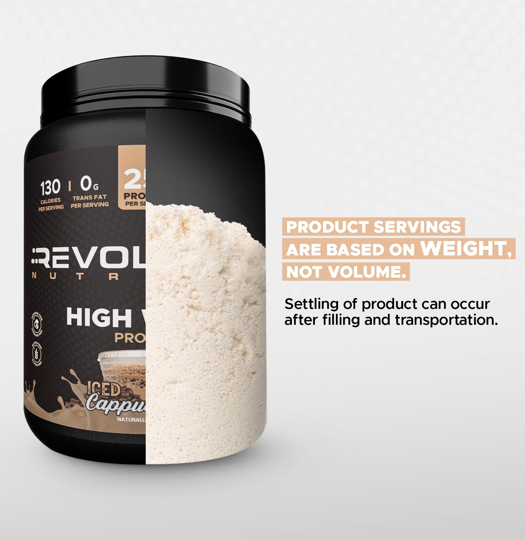 Variedad de sabores de Revolution High Whey para elegir.