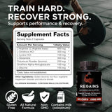Regains: empaque frontal con marca y promesa de calidad estadounidense