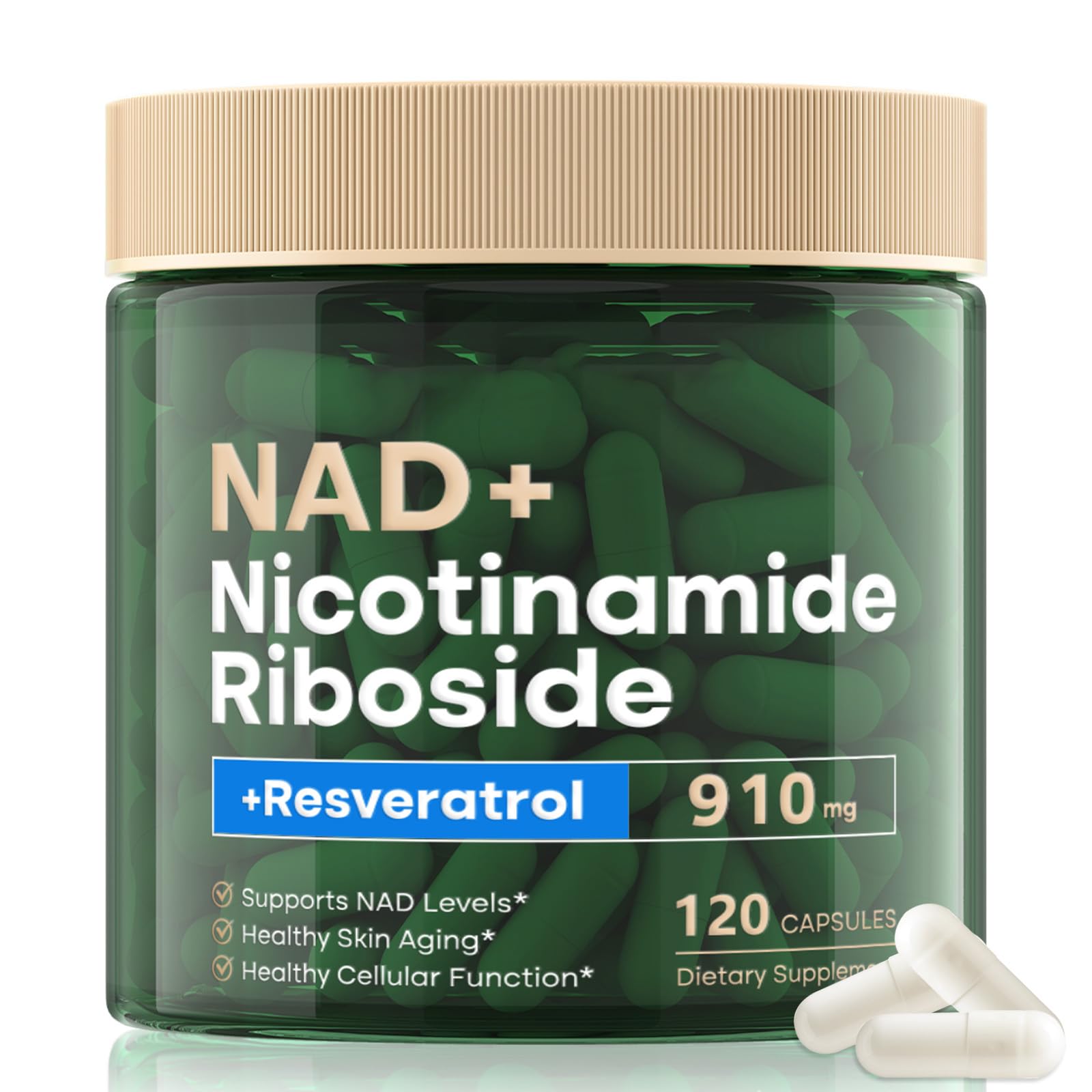 RHBESTOK NAD Suplemento botella: energía diaria y bienestar general