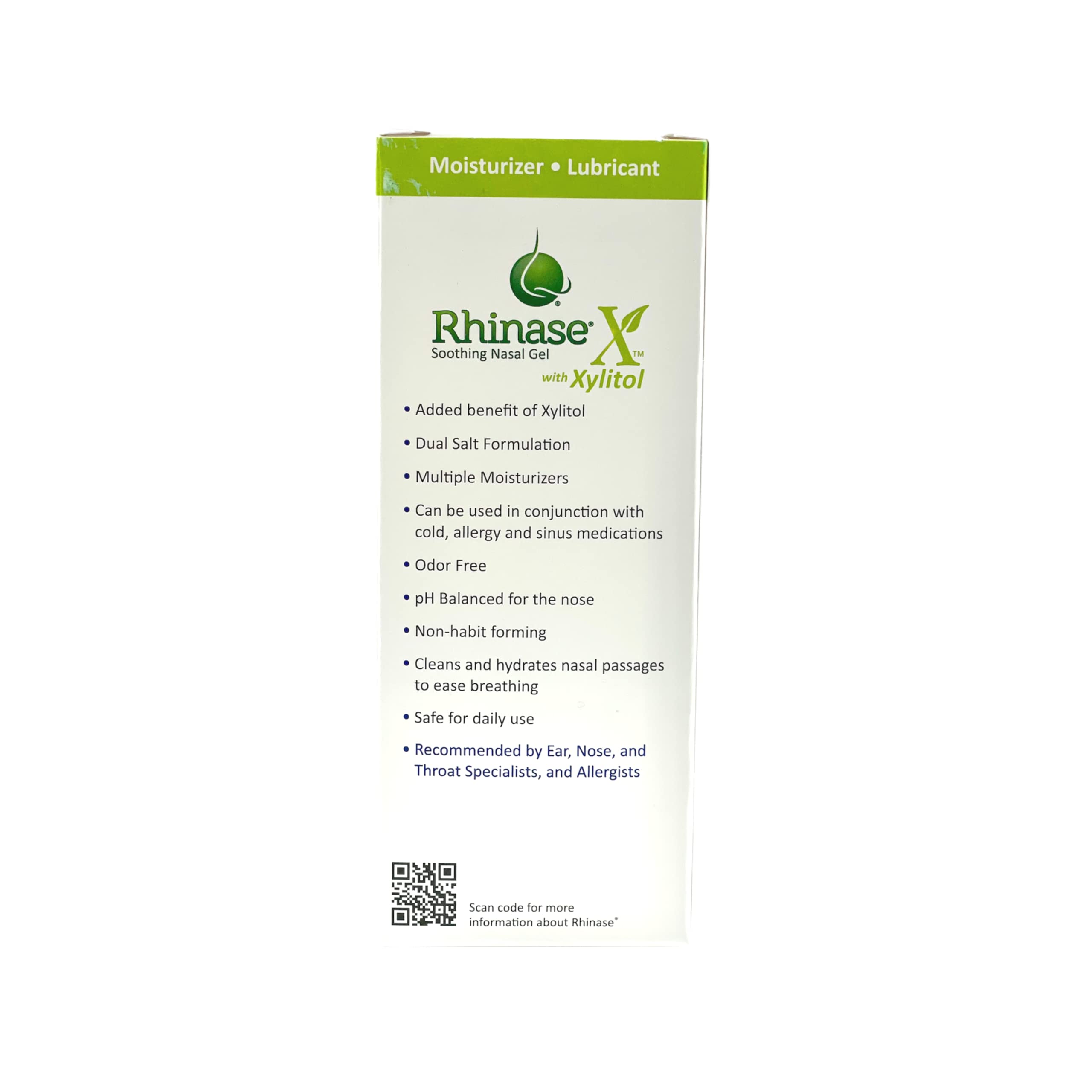 Rhinase X Nasal Gel: textura cremosa que hidrata las fosas nasales