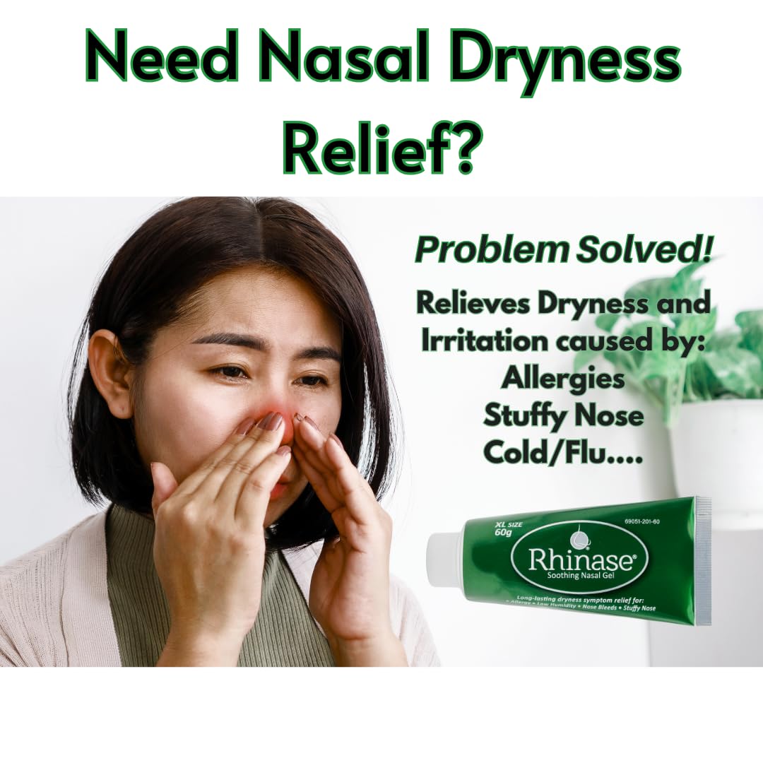 Rhinase Gel Nasal XL etiqueta clara informa uso diario y beneficios clave.