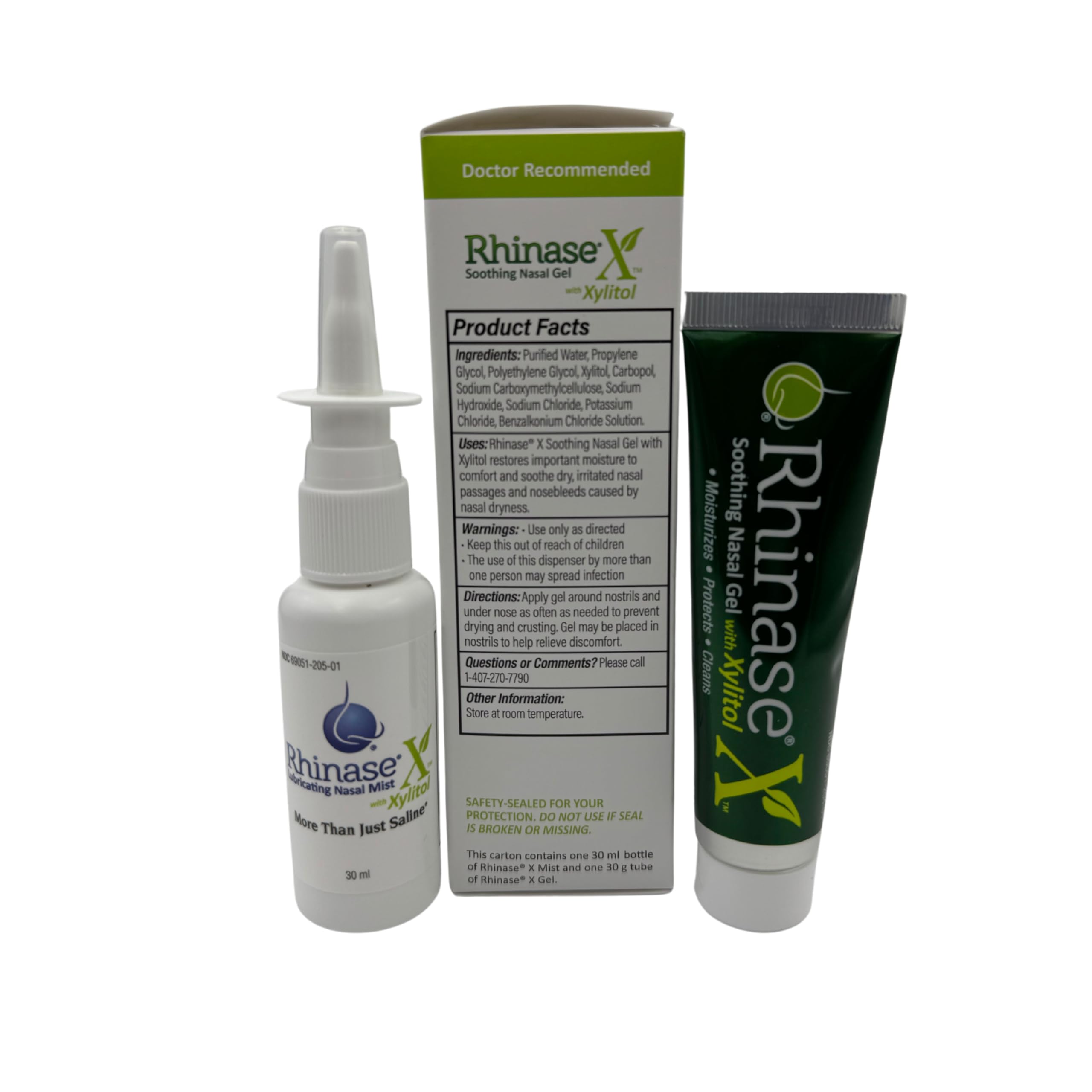 Textura suave del gel nasal Rhinase X para uso cómodo