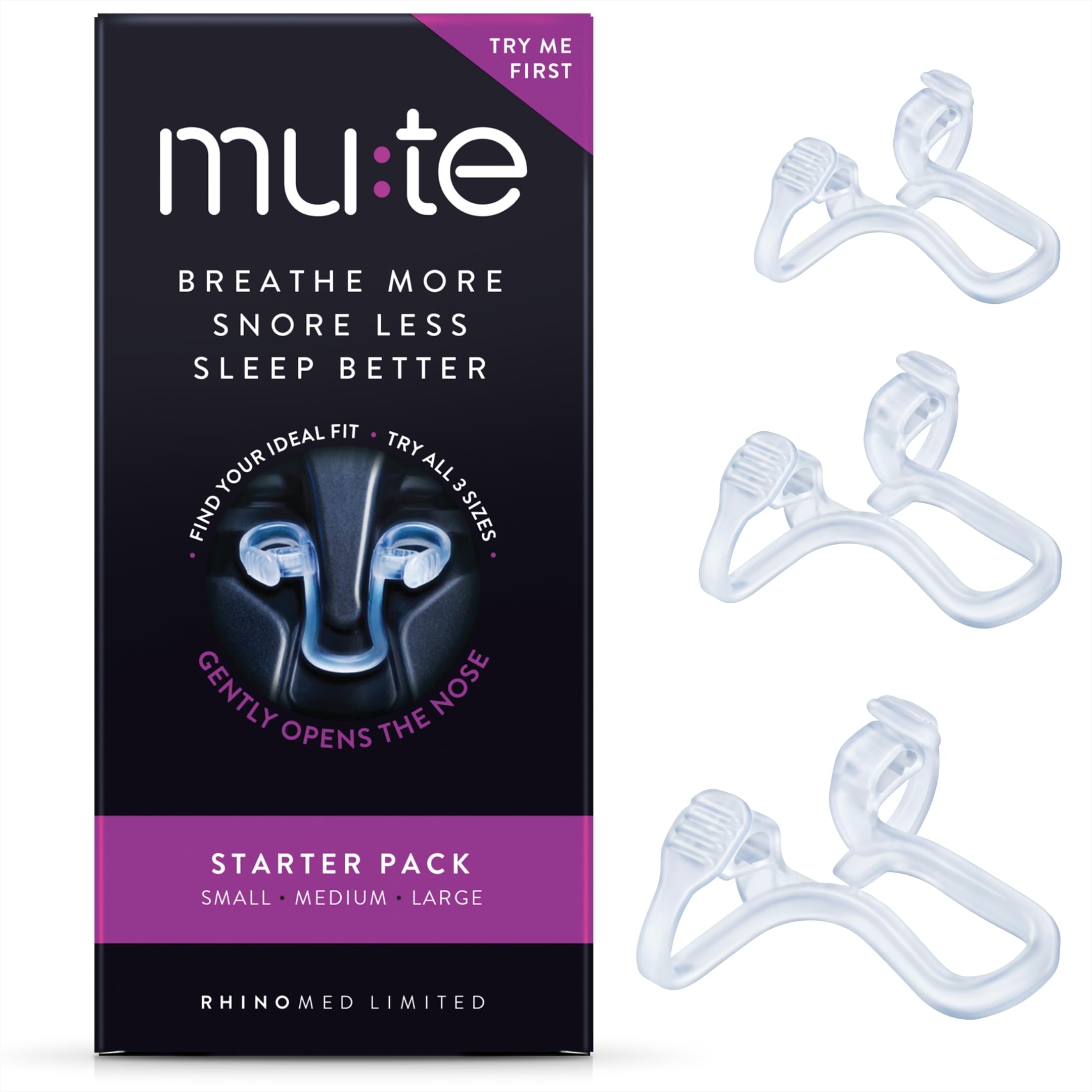 Rhinomed Mute: dilatador nasal para dormir mejor y reducir el ronquido.