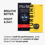 Dilatador nasal deportivo Rhinomed Turbine, ajuste personalizado para comodidad prolongada.