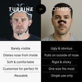 Rhinomed Turbine dilatador nasal usado por atletas de élite para apoyo respiratorio durante competición