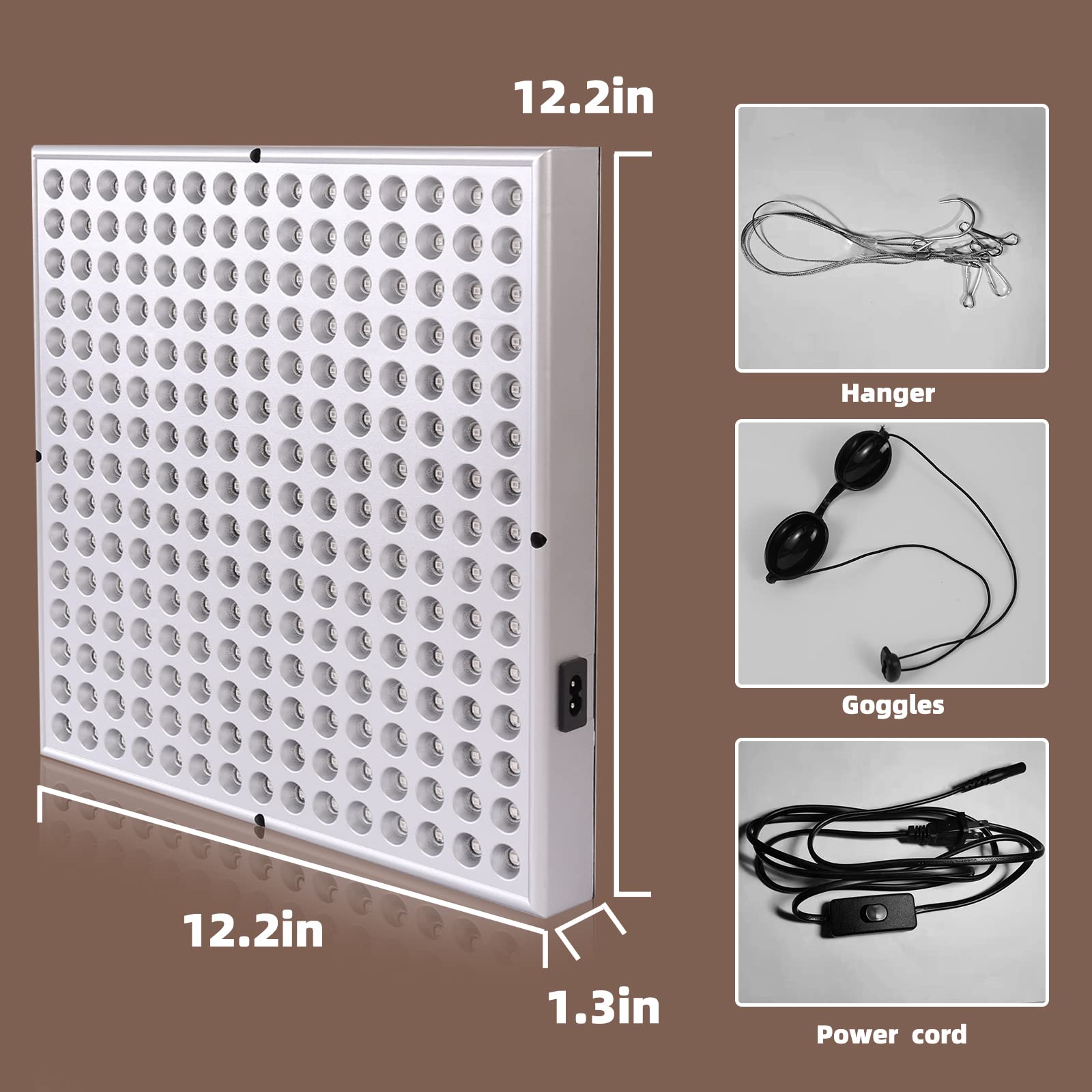 Rhmip panel LED rojo para lectura y relajación en casa.
