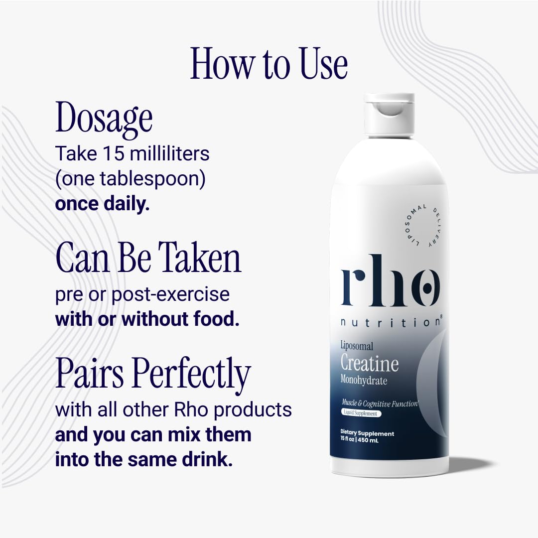 Rho Nutrition Creatina liposomada, control de calidad cGMP, fabricación en EE. UU.