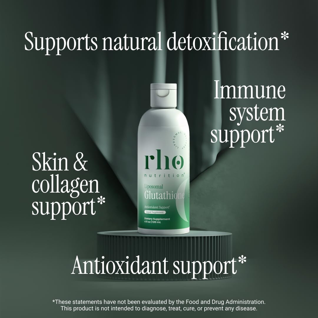 Rho Nutrition Glutatión liposomado, dispensador 4ml para sabor cítrico y toma fácil.