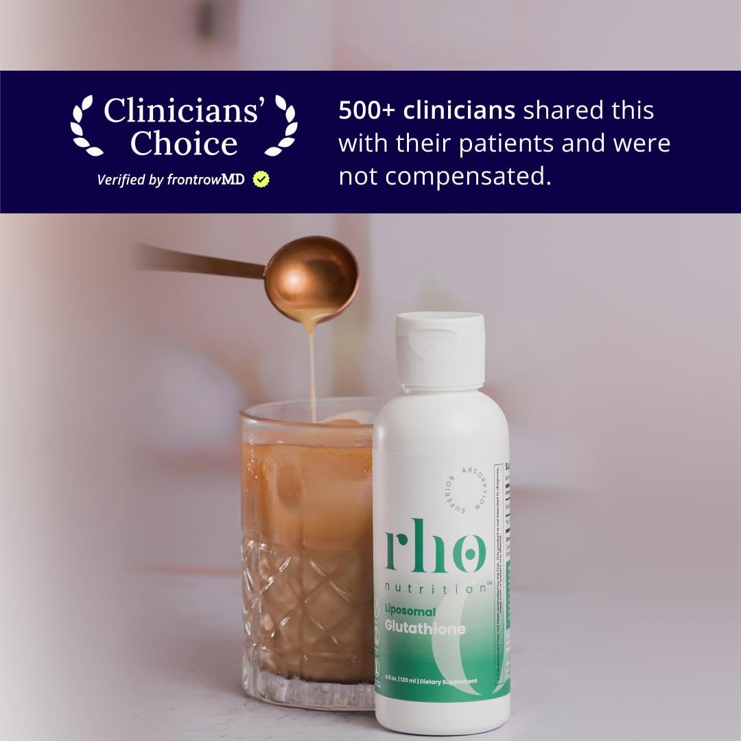 Rho Nutrition Glutatión liposomado, uso diario en la rutina sin azúcar.