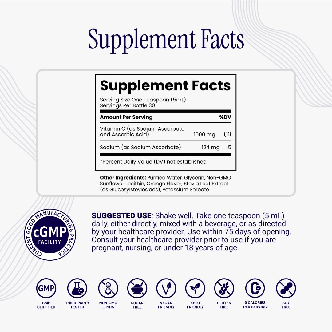 Rho Nutrition Liposomal Vitamin C, sabor naranja para consumo diario fácil.