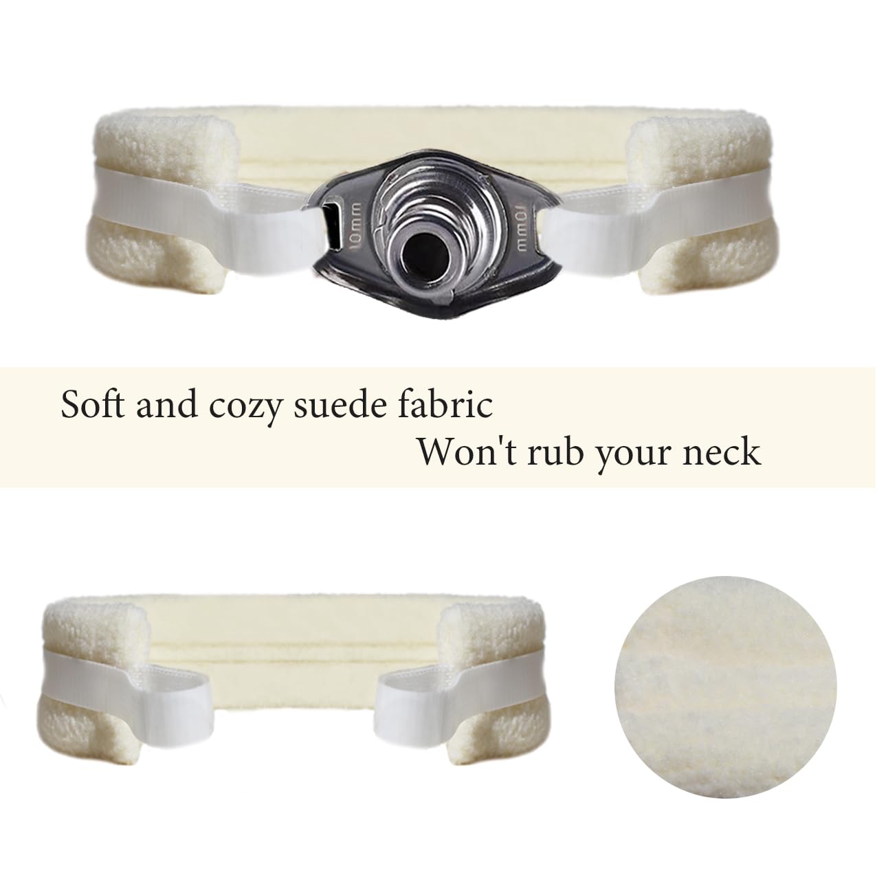 Rice-White tracheostomy holder: cierre de velcro para colocación rápida