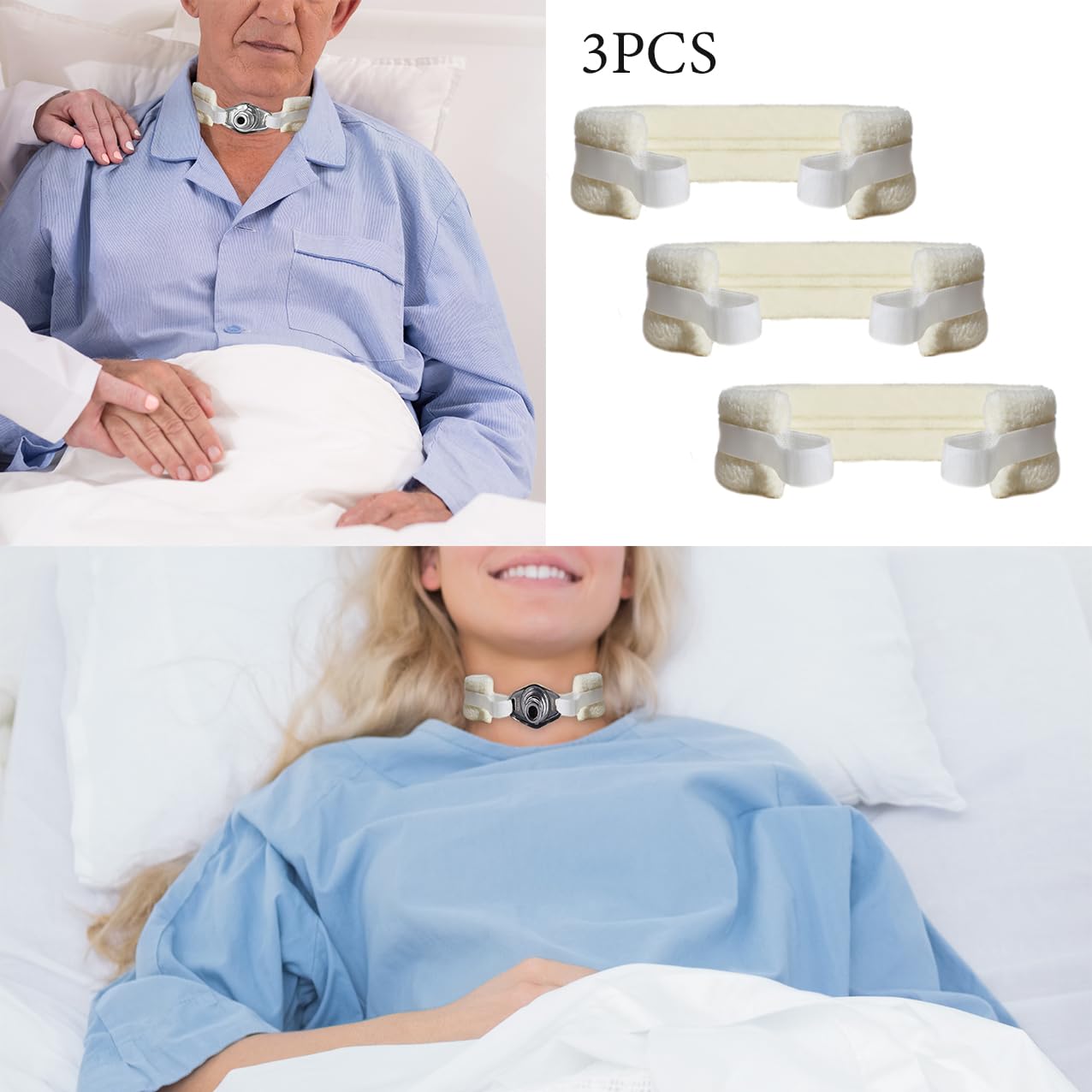 Rice-White tracheostomy holder: protección suave del cuello tras cirugía
