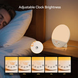 RICIAL Despertador 12h24h Pantalla Ajustable facilita la lectura nocturna.