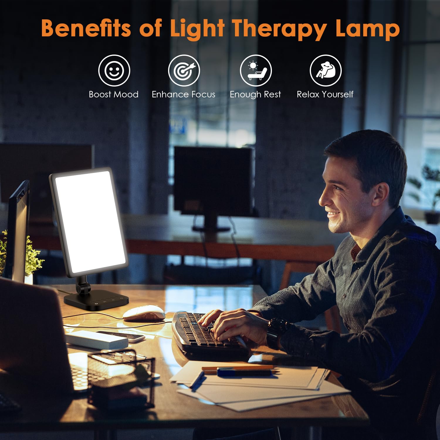 Luz libre de UV para uso diario en casa u oficina.